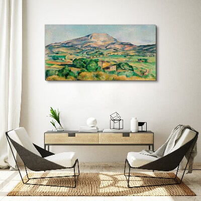 Painting mountains nature Canvas print