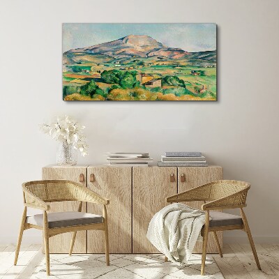 Mountain landscape in pastel colors Canvas print