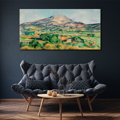 Mountain landscape in pastel colors Canvas print