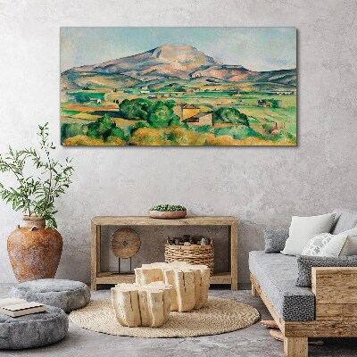 Mountain landscape in pastel colors Canvas print
