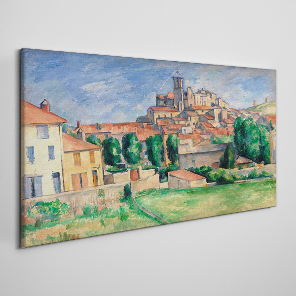 View of the city with greenery Canvas print