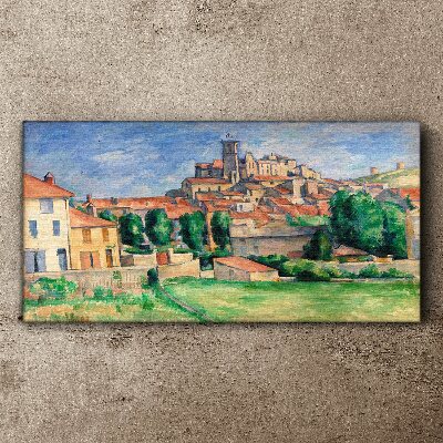 View of the city with greenery Canvas print