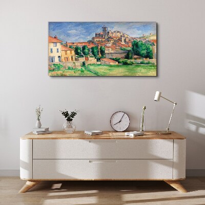 View of the city with greenery Canvas print