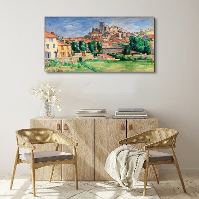 View of the city with greenery Canvas print