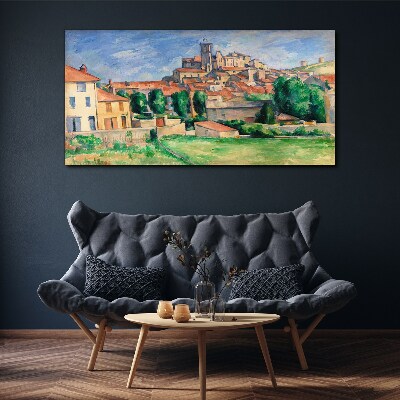 View of the city with greenery Canvas print