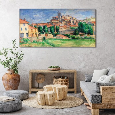 View of the city with greenery Canvas print