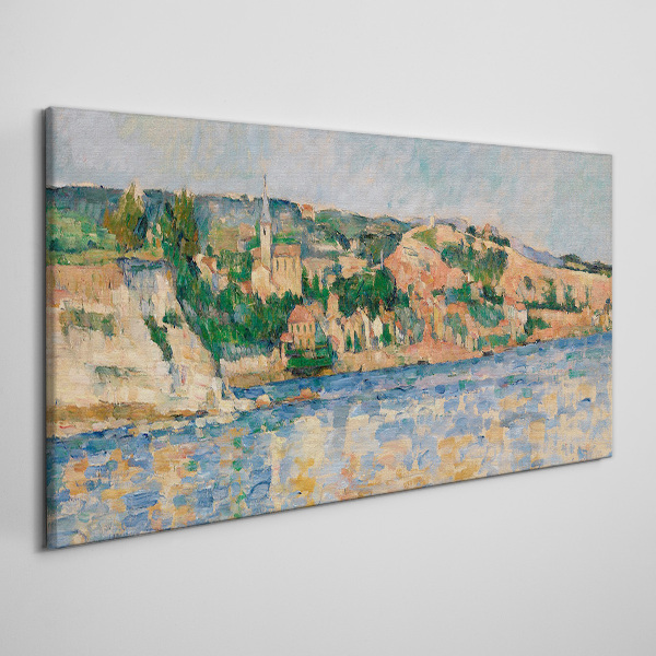 Landscape by the river Canvas print