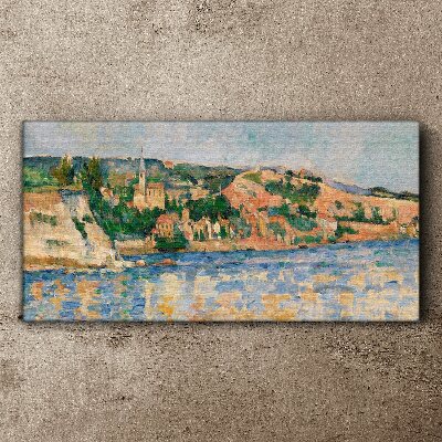 Landscape by the river Canvas print