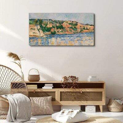 Landscape by the river Canvas print