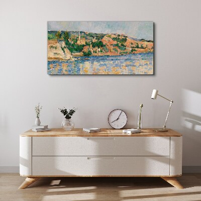 Landscape by the river Canvas print