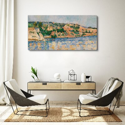 Landscape by the river Canvas print