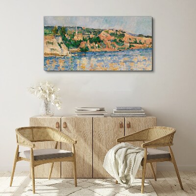 Landscape by the river Canvas print