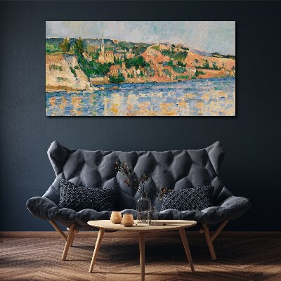 Landscape by the river Canvas print