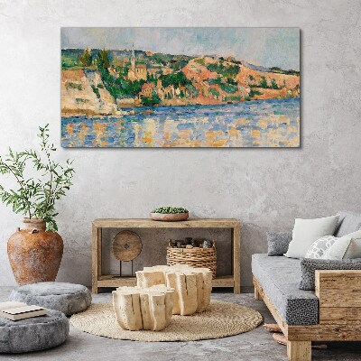 Landscape by the river Canvas print