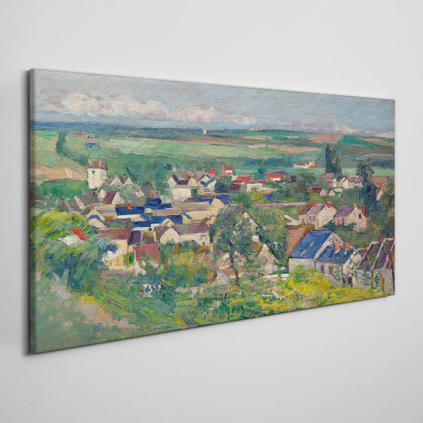 View of the village in daylight Canvas print