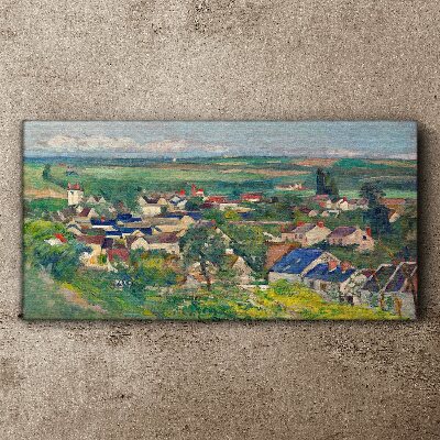 View of the village in daylight Canvas print