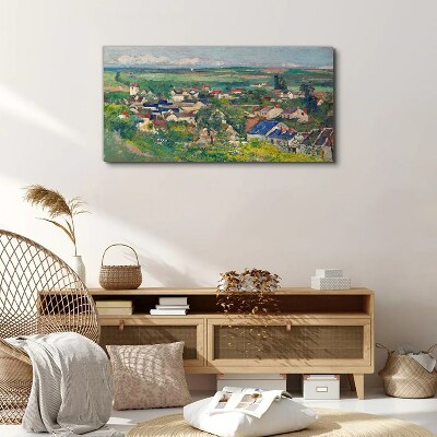 View of the village in daylight Canvas print