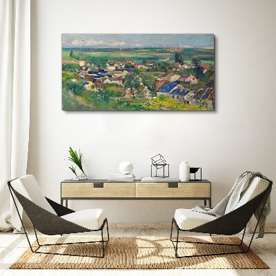 View of the village in daylight Canvas print