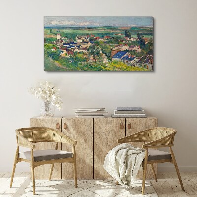 View of the village in daylight Canvas print