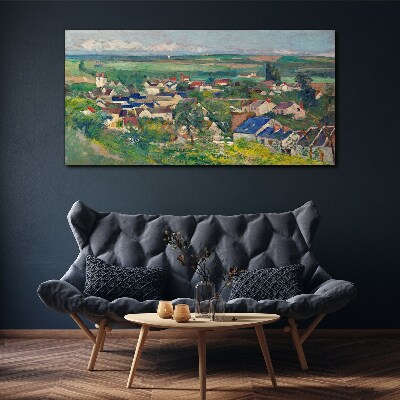 View of the village in daylight Canvas print