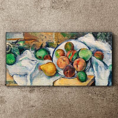 Fruit composition on a white background Canvas print