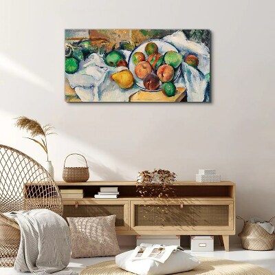Fruit composition on a white background Canvas print