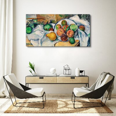 Fruit composition on a white background Canvas print