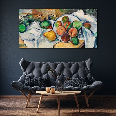 Fruit composition on a white background Canvas print