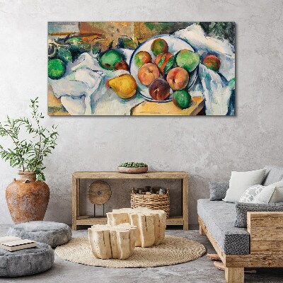 Fruit composition on a white background Canvas print