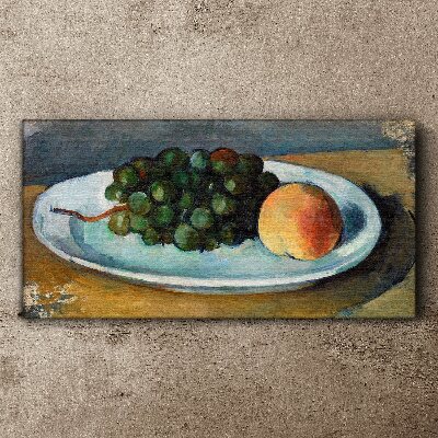 Fruit composition on a plate Canvas print