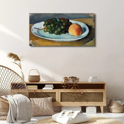Fruit composition on a plate Canvas print