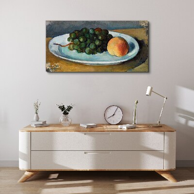 Fruit composition on a plate Canvas print