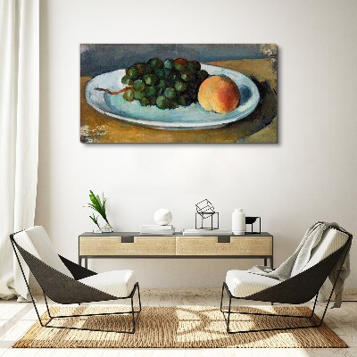 Fruit composition on a plate Canvas print