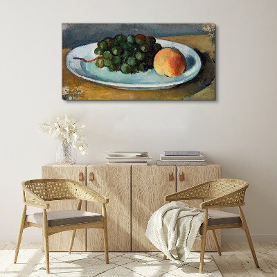 Fruit composition on a plate Canvas print