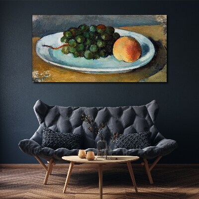 Fruit composition on a plate Canvas print