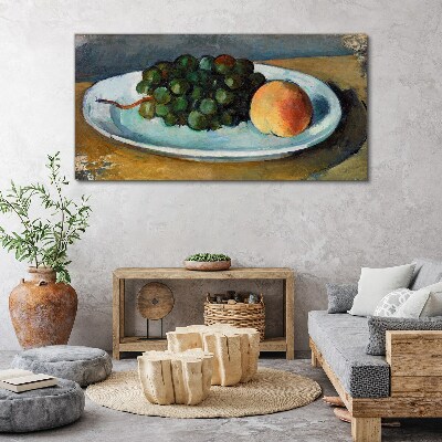 Fruit composition on a plate Canvas print