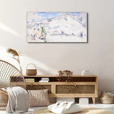 Mountain landscape in pastel shades Canvas print