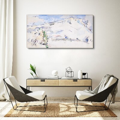 Mountain landscape in pastel shades Canvas print