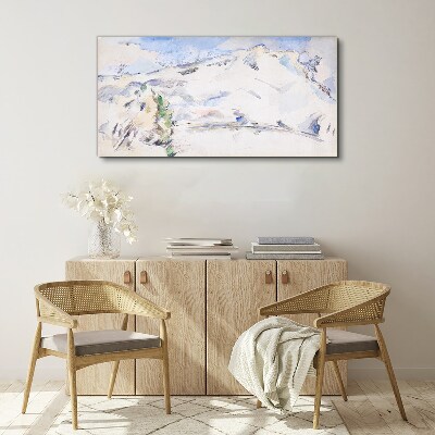 Mountain landscape in pastel shades Canvas print