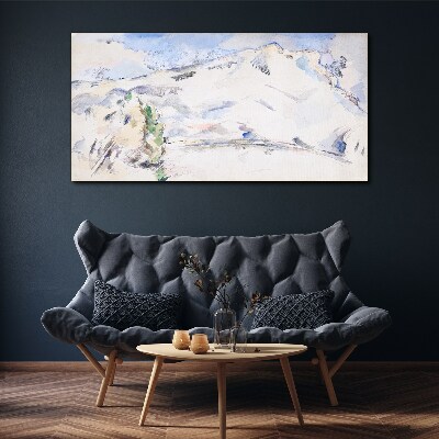 Mountain landscape in pastel shades Canvas print