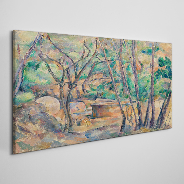 Landscape among the trees Canvas print