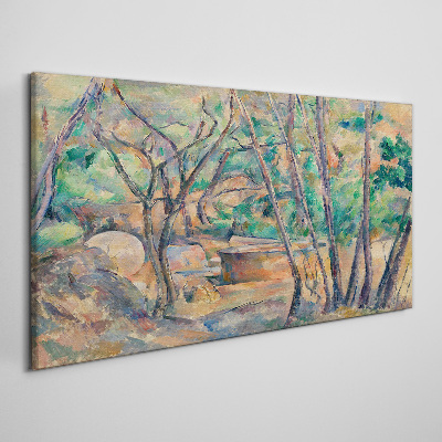 Landscape among the trees Canvas print