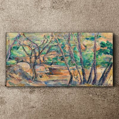 Landscape among the trees Canvas print