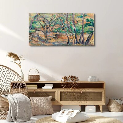 Landscape among the trees Canvas print