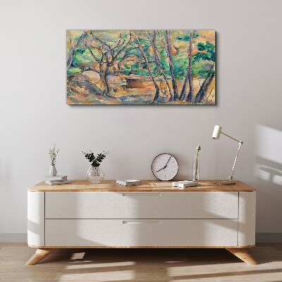 Landscape among the trees Canvas print