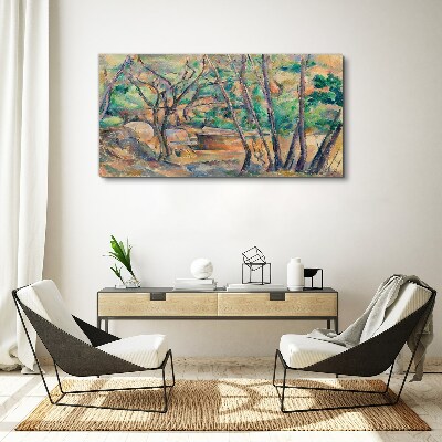 Landscape among the trees Canvas print