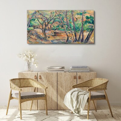 Landscape among the trees Canvas print