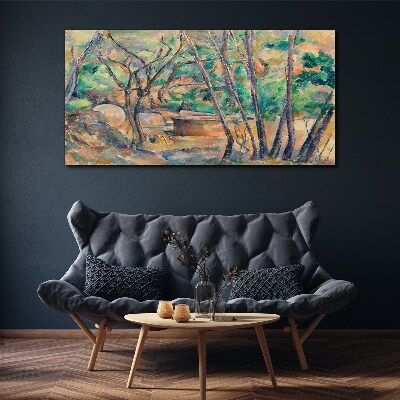 Landscape among the trees Canvas print