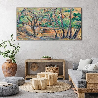 Landscape among the trees Canvas print