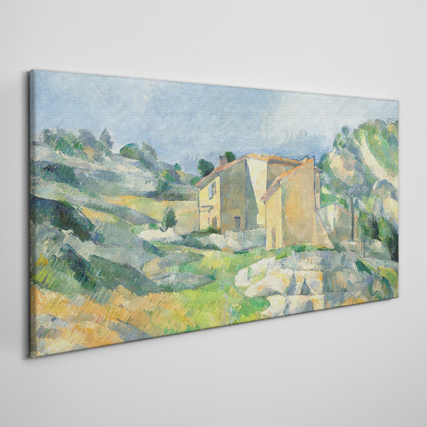 Houses on the hill Canvas print